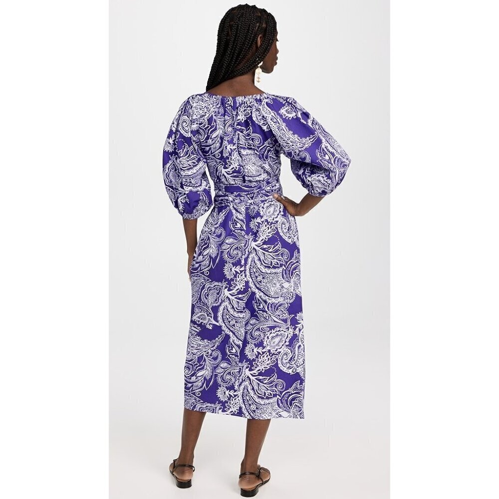 💕MARA HOFFMAN💕 Fila Dress ~ Purple with White Abstract Print Small S NWT - Picture 6 of 16